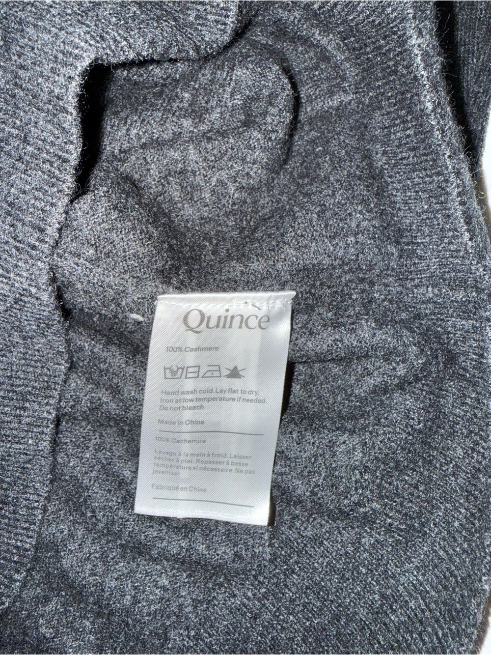 Quince Women’s Mongolian Cashmere Full-Zip Hoodie In Charcoal size XS - Picture 5 of 13
